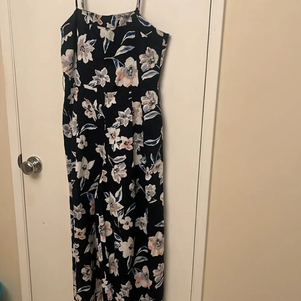 Banana Republic Floral‎ Linen Wide Leg Jumpsuit